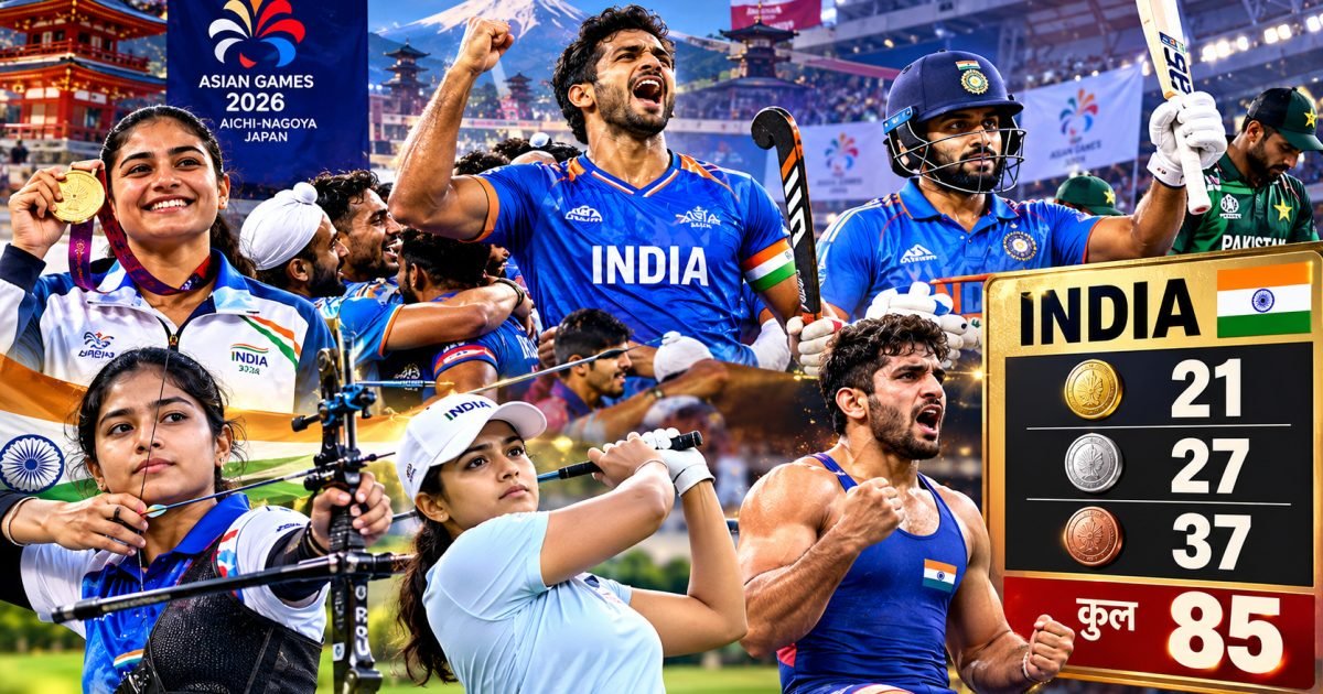 Asian Games 2026: Hockey से Cricket तक छाया भारत, 85 Medals के साथ अभियान खत्म