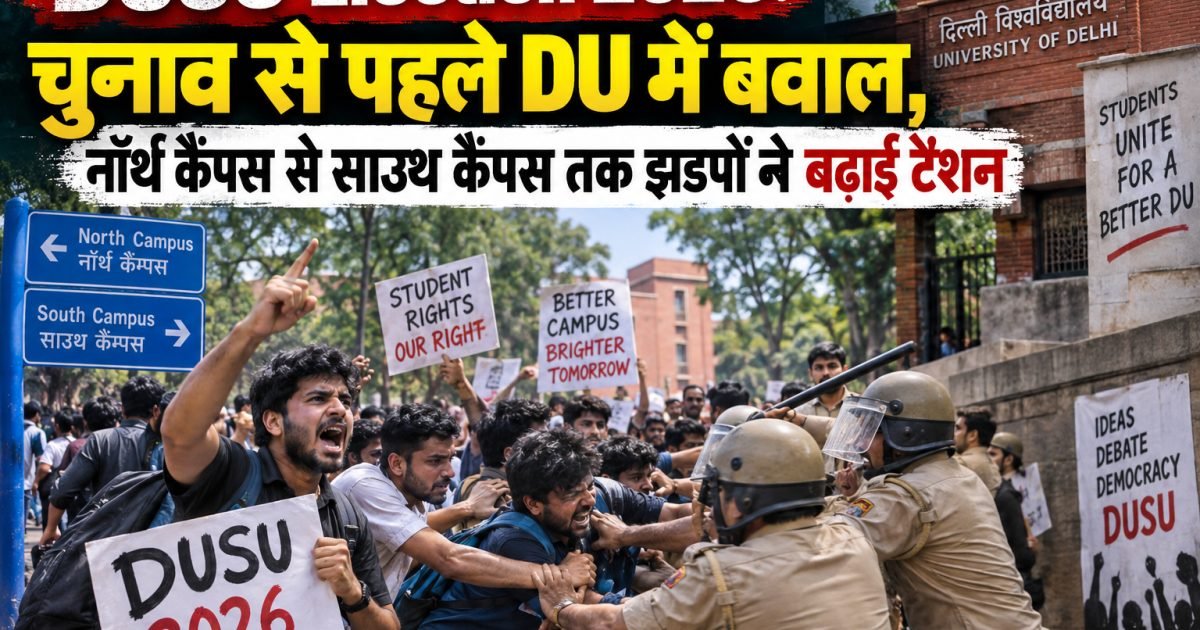 DUSU Election 2026: चुनाव से पहले DU में बवाल, नॉर्थ कैंपस से साउथ कैंपस तक झड़पों ने बढ़ाई टेंशन