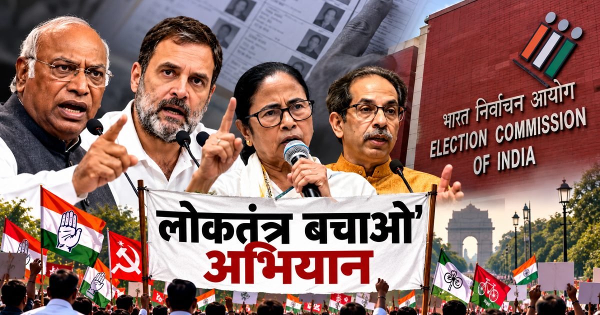 EC के खिलाफ विपक्ष का मेगा प्लान, देशभर में ‘लोकतंत्र बचाओ’ अभियान का ऐलान