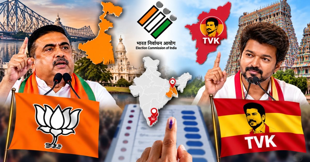 पांच विधानसभा सीटों पर चुनावी नतीजे: बंगाल में भाजपा का दबदबा, तमिलनाडु में TVK की जीत